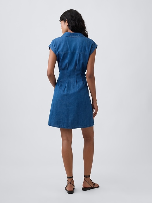 Image number 2 showing, Denim Mini Shirtdress