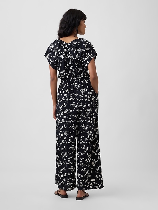 Image number 2 showing, Flutter Sleeve Wide-Leg Jumpsuit