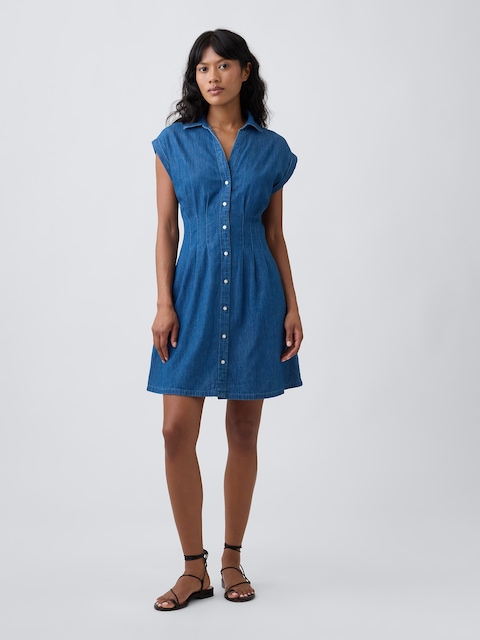 Denim Mini Shirtdress