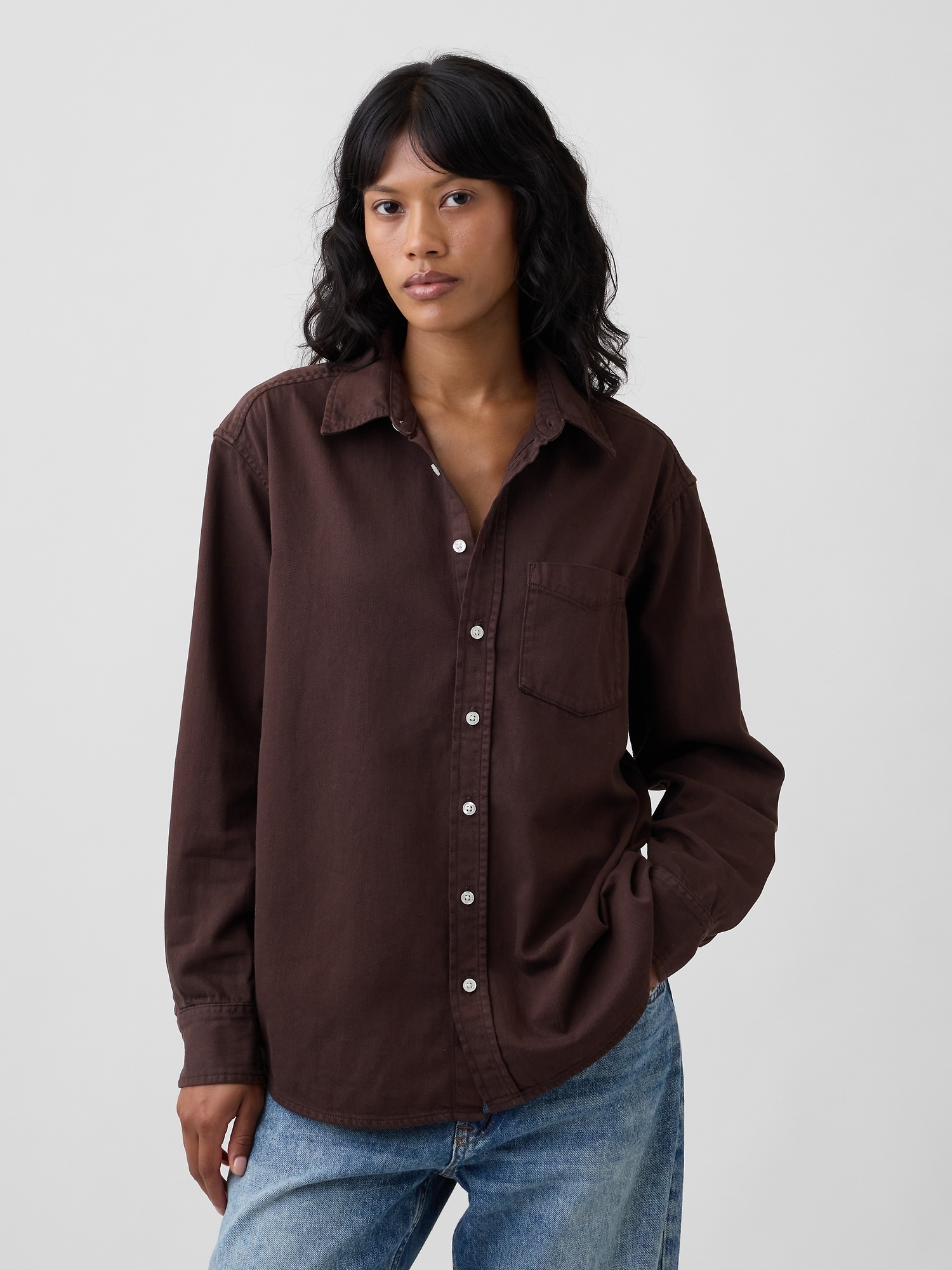Oversized Denim Shirt
