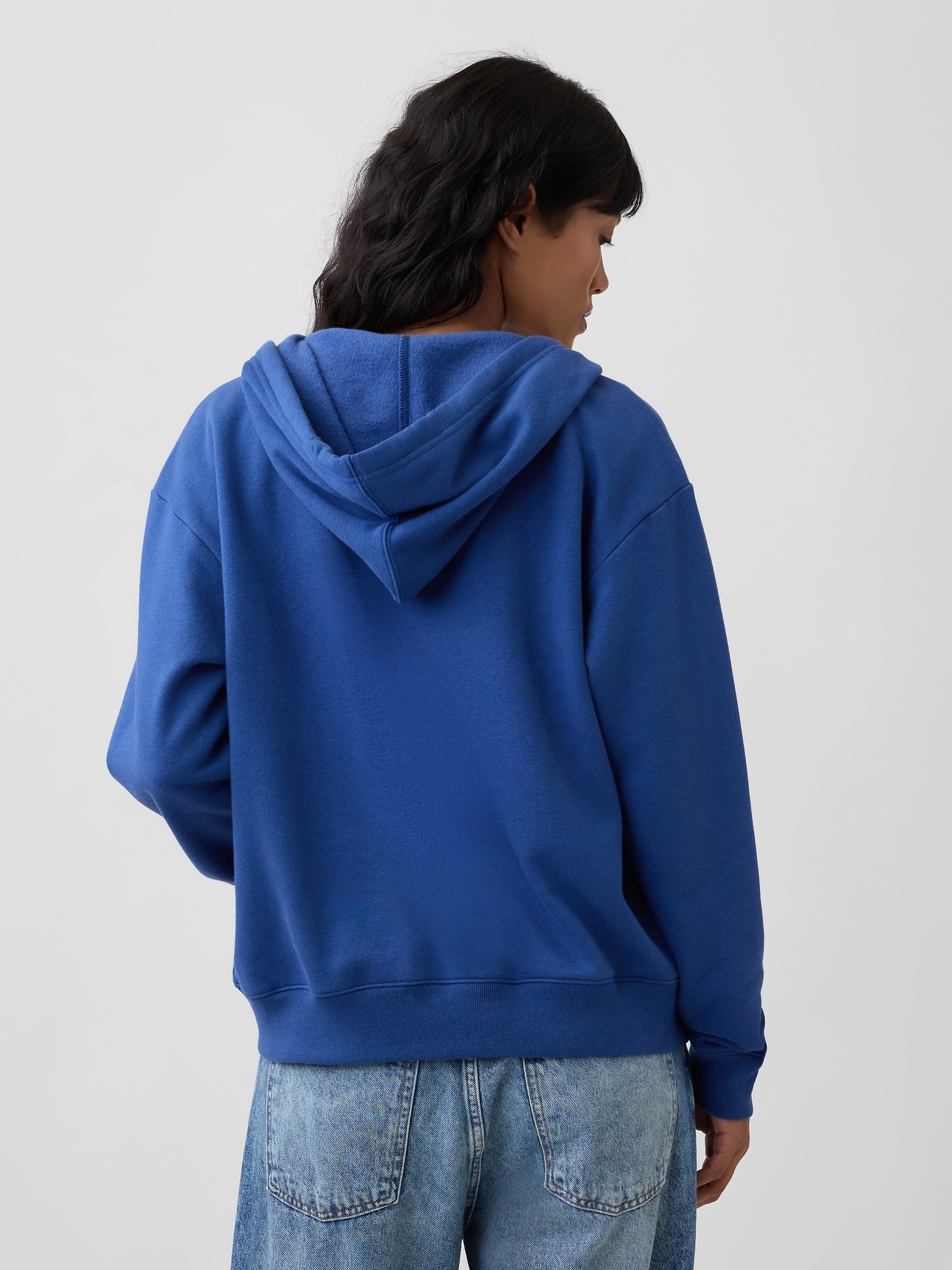 Relaxed Gap Logo Zip Hoodie | Gap Factory