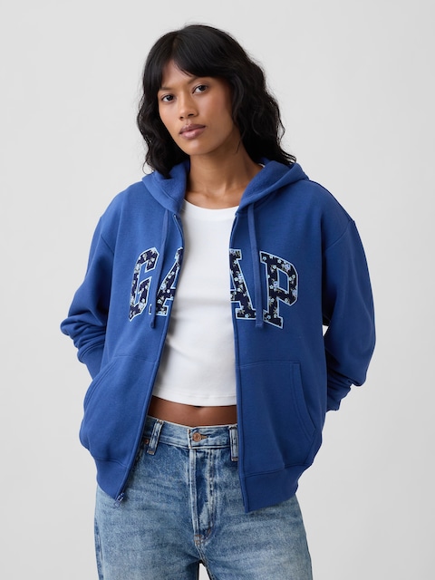 Relaxed Gap Logo Zip Hoodie