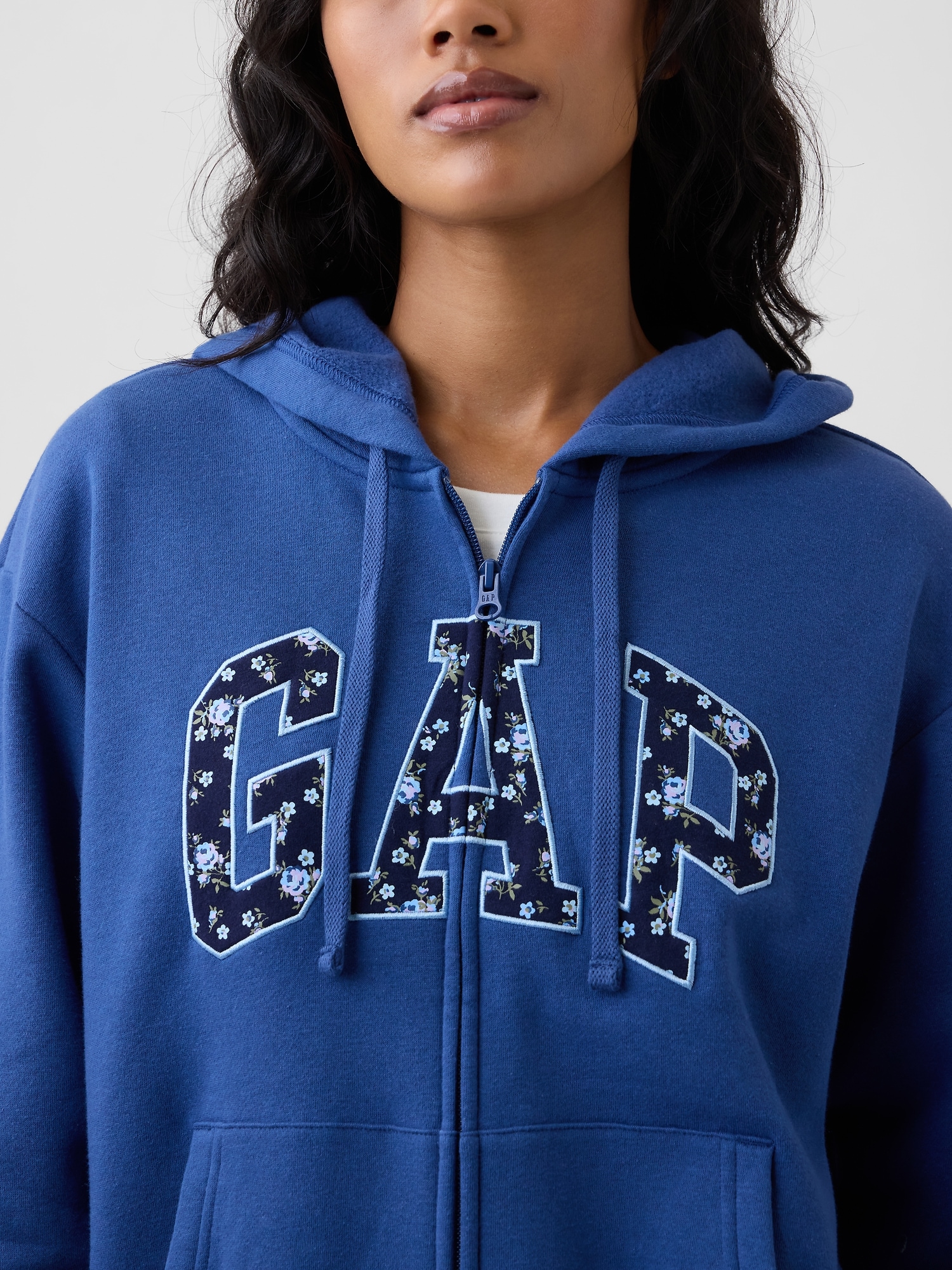 Relaxed Gap Logo Zip Hoodie | Gap Factory