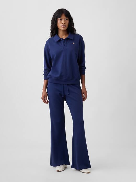 Image number 3 showing, Relaxed Cropped Polo Sweatshirt