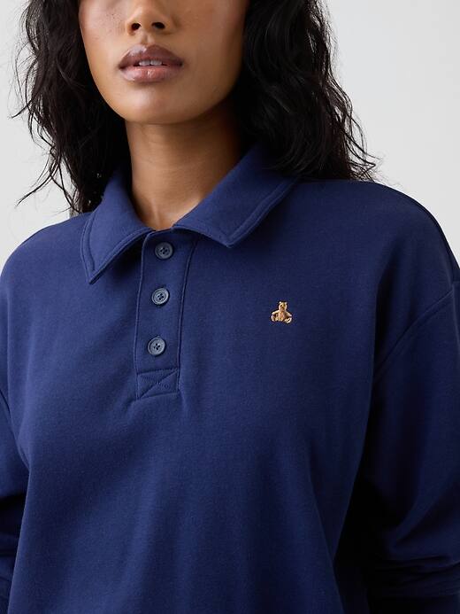 Image number 4 showing, Relaxed Cropped Polo Sweatshirt