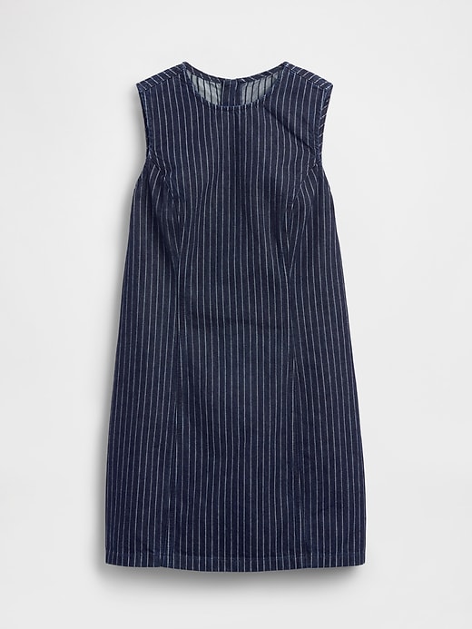 Image number 4 showing, Sleeveless Stripe Denim Mini Dress