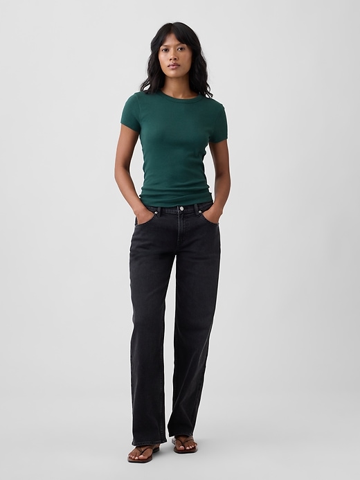 Image number 3 showing, Ribbed Crewneck T-Shirt