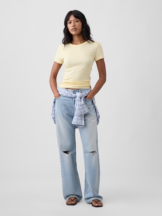 Image number 3 showing, Ribbed Crewneck T-Shirt