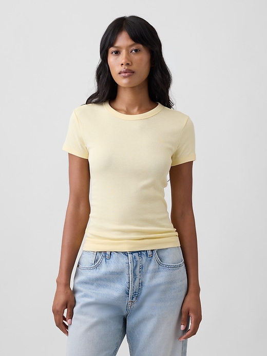 Image number 1 showing, Ribbed Crewneck T-Shirt