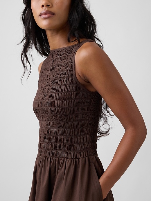 Image number 3 showing, Smocked Boatneck Maxi Dress