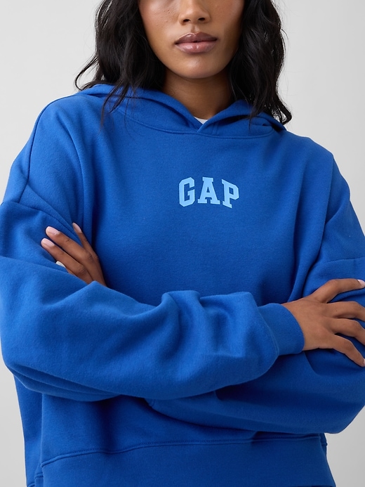 Image number 4 showing, Relaxed Gap Mini-Logo Cropped Hoodie
