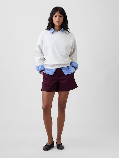 5" Mid Rise Downtown Khaki Shorts