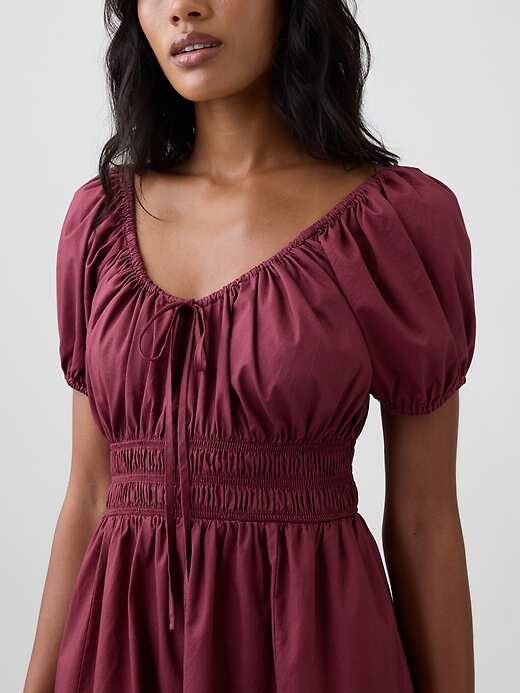 Image number 3 showing, Puff Sleeve V-Neck Maxi Dress