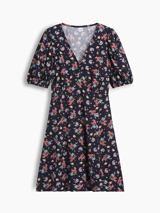 Image number 4 showing, Puff Sleeve V-Neck Mini Dress