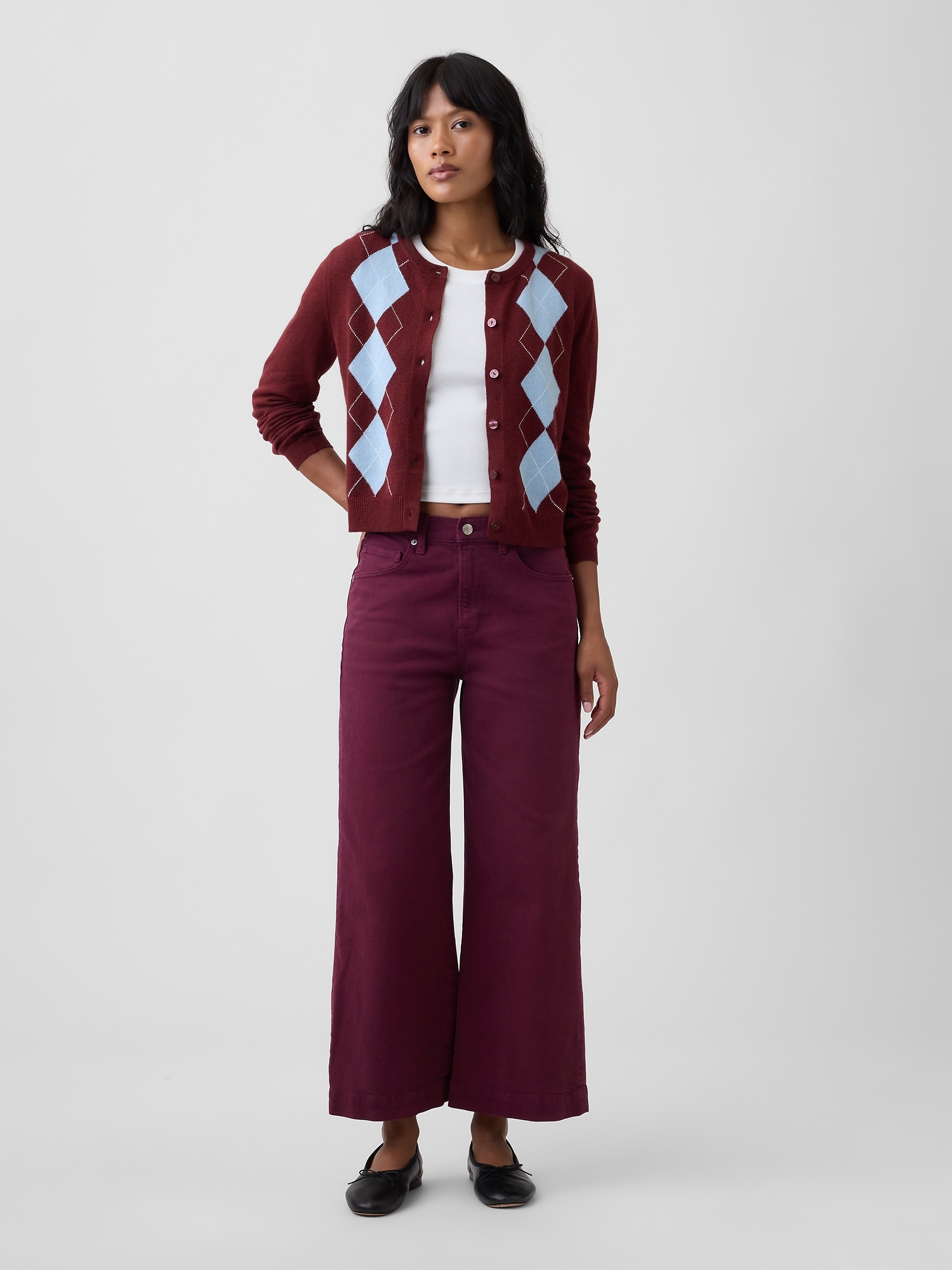 High Rise Wide-Leg Crop Jeans