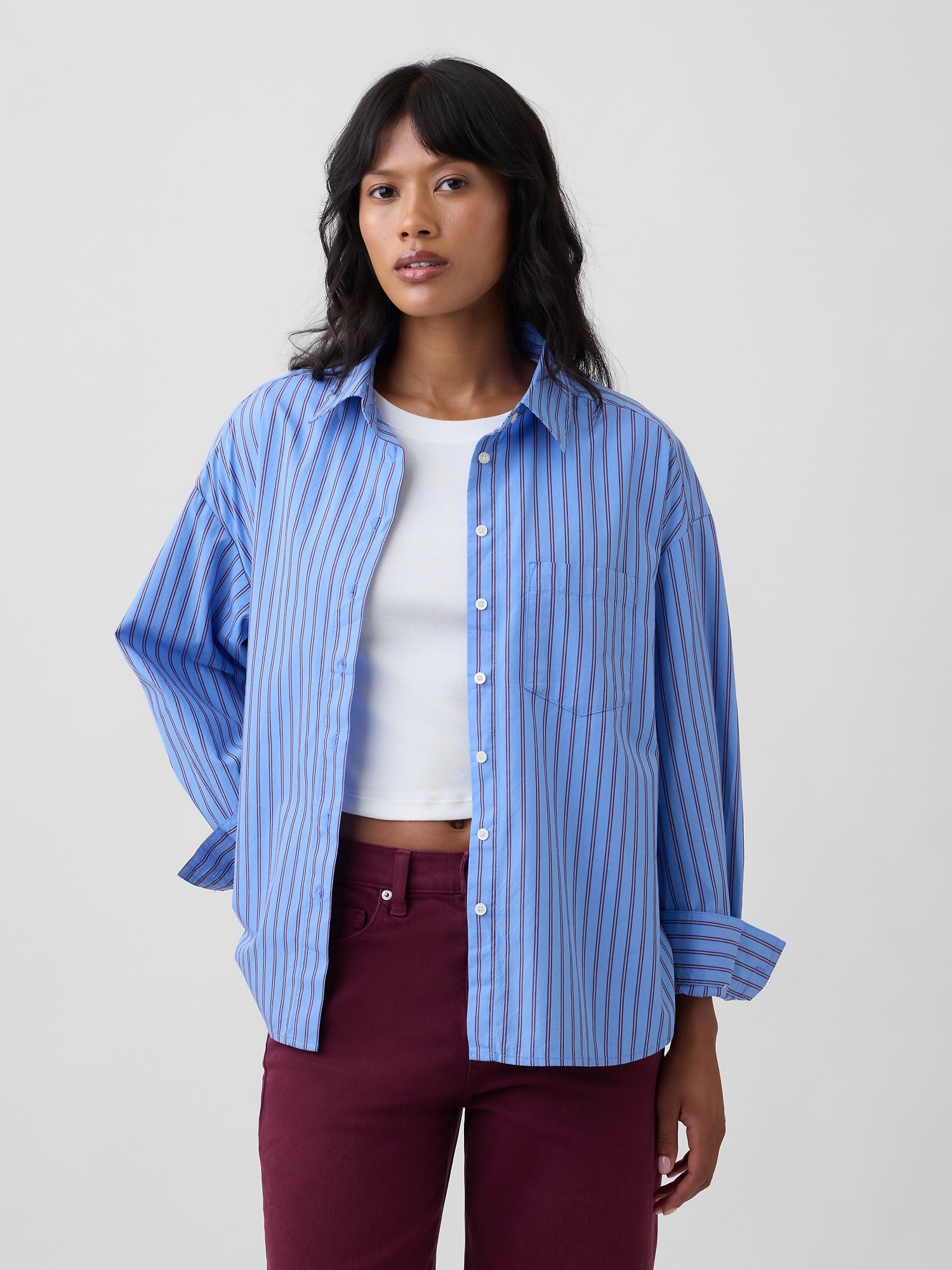 Oversized Shirt in Poplin