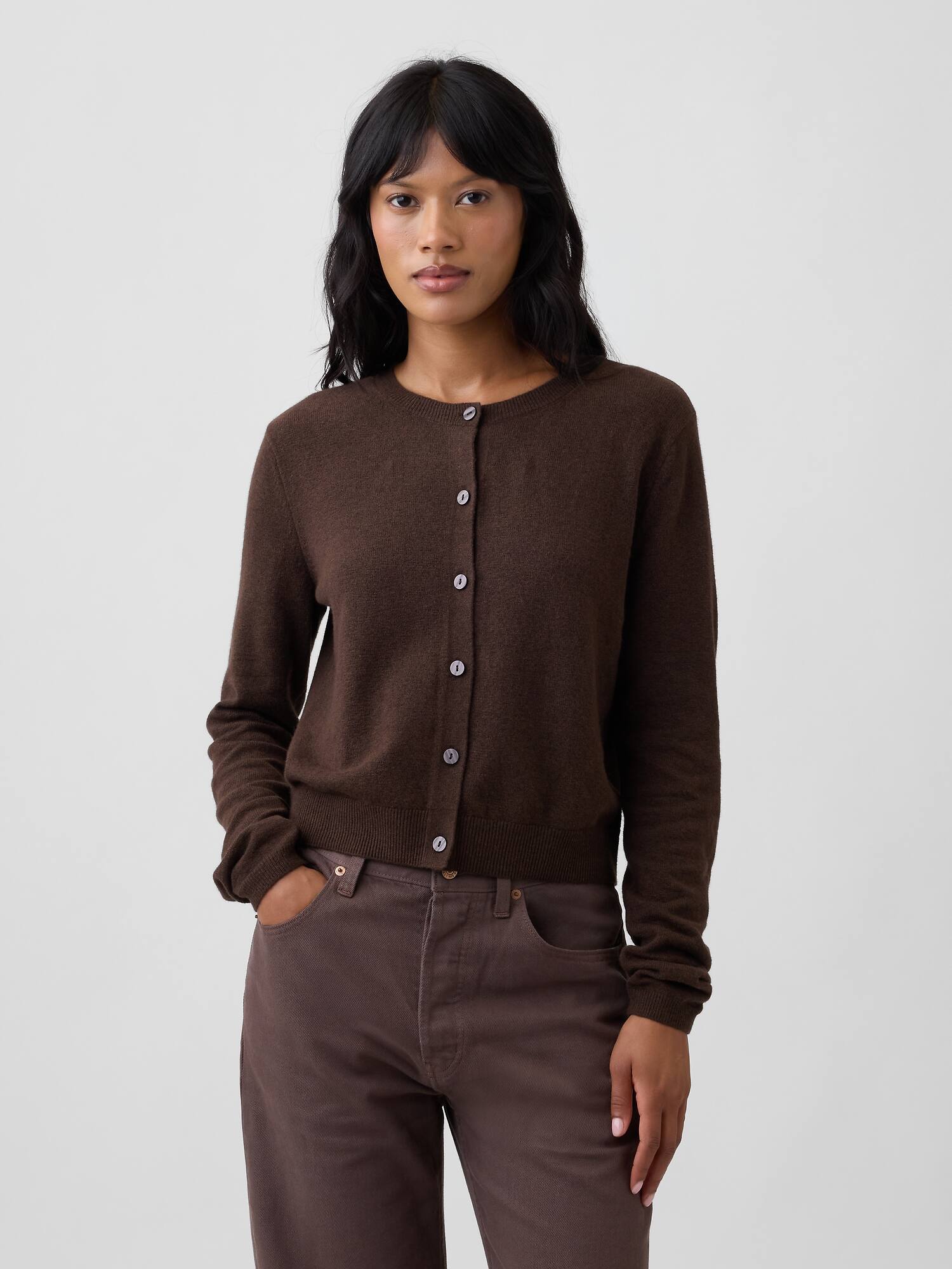 CashSoft Crewneck Cardigan
