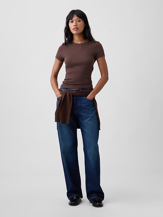 Image number 3 showing, Ribbed Crewneck T-Shirt