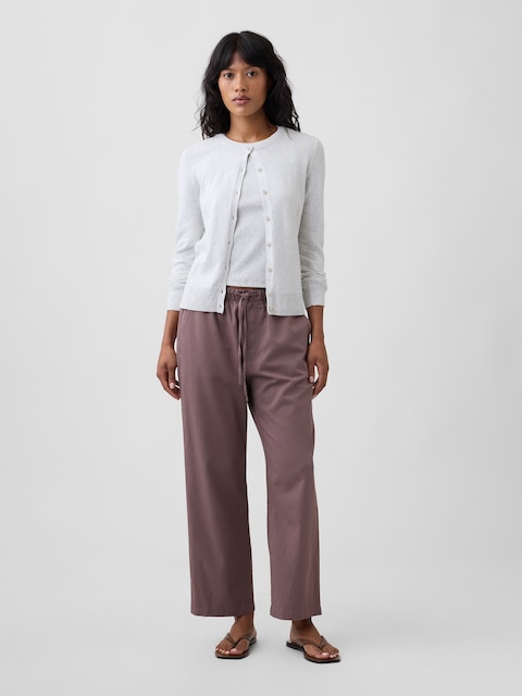 Mid Rise Easy Twill Pants