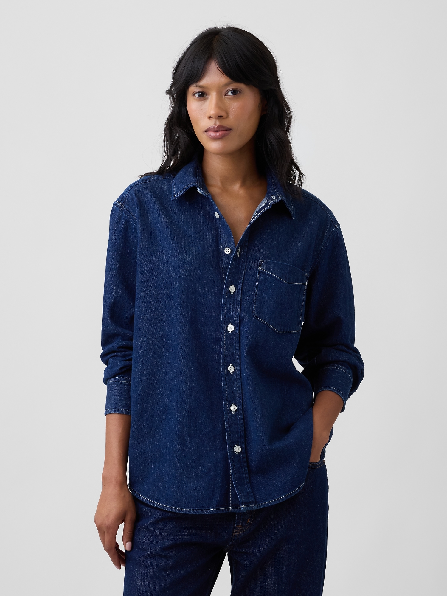 Oversized Denim Shirt