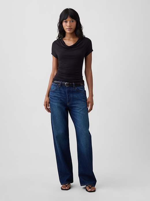 Image number 3 showing, Stretch Jersey Cowl-Neck Top