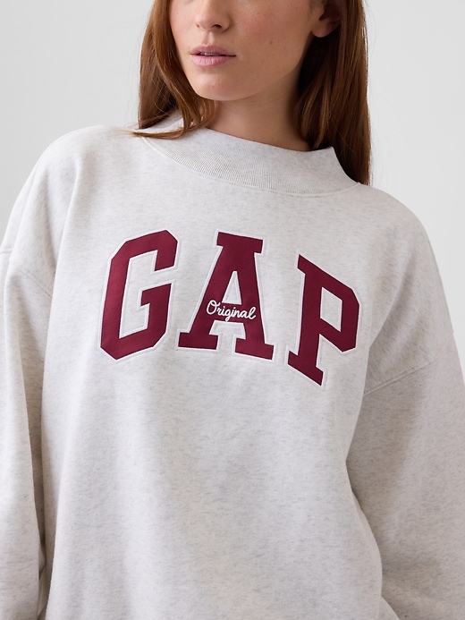 Image number 4 showing, Oversized Gap Logo Mockneck Tunic Sweatshirt