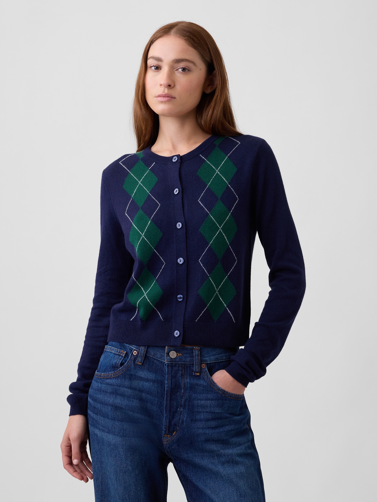 CashSoft Crewneck Cardigan