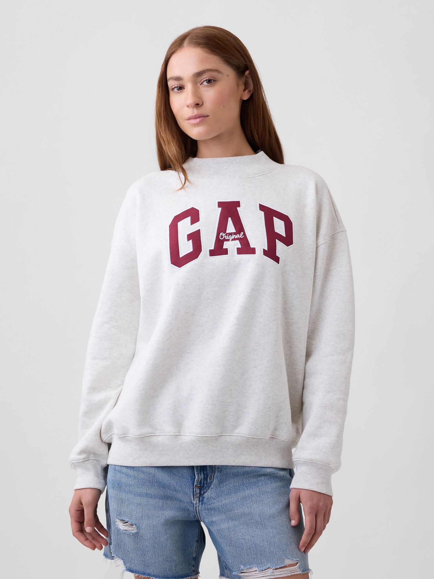 Oversized Gap Logo Mockneck Tunic Sweatshirt | Gap Factory