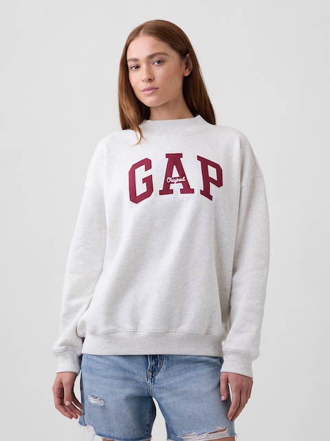 Oversized Gap Logo Mockneck Tunic Sweatshirt