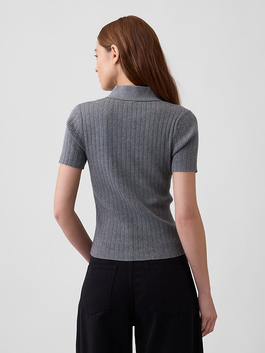 Image number 2 showing, Ribbed Sweater Polo Shirt