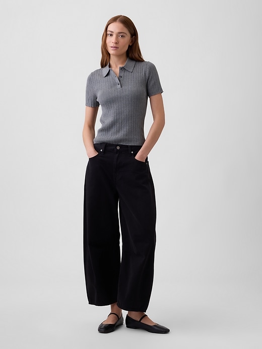 Image number 3 showing, Ribbed Sweater Polo Shirt