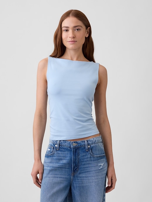 Image number 1 showing, Boatneck Tank Top
