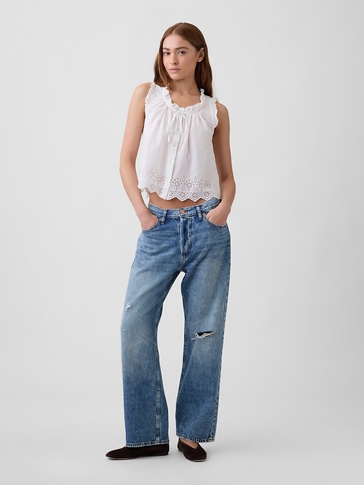 Image number 3 showing, Relaxed Sleeveless Button-Up Top
