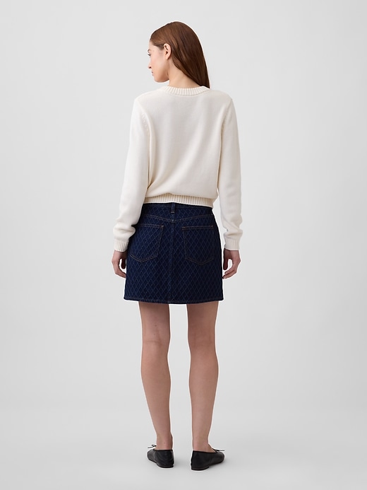 Image number 2 showing, Textured Denim Mini Skirt