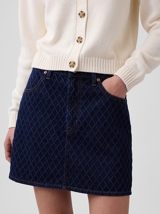 Image number 4 showing, Textured Denim Mini Skirt
