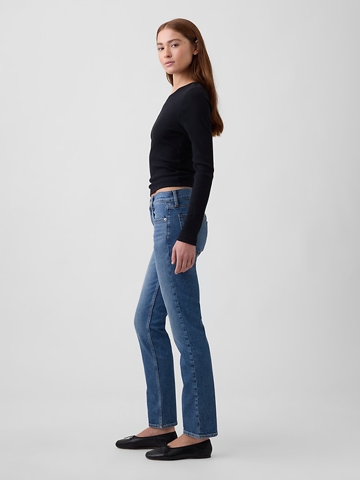 Image number 3 showing, Mid Rise '90s Slim Straight Jeans