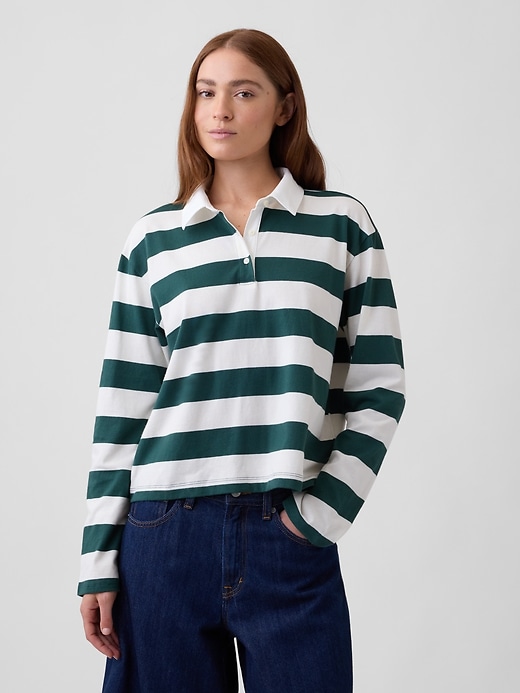 Image number 1 showing, Relaxed Rugby Polo Shirt