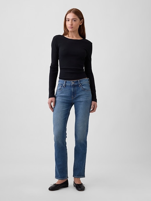 Image number 1 showing, Mid Rise '90s Slim Straight Jeans