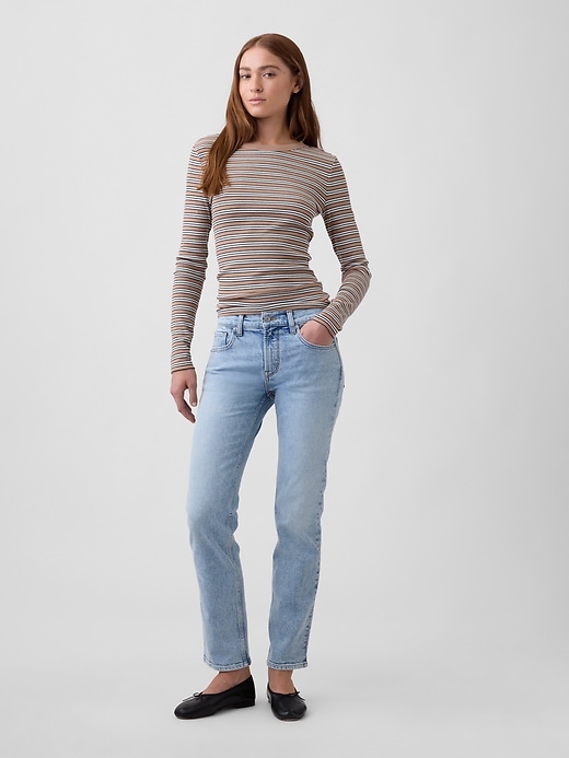 Image number 1 showing, Mid Rise '90s Slim Straight Jeans