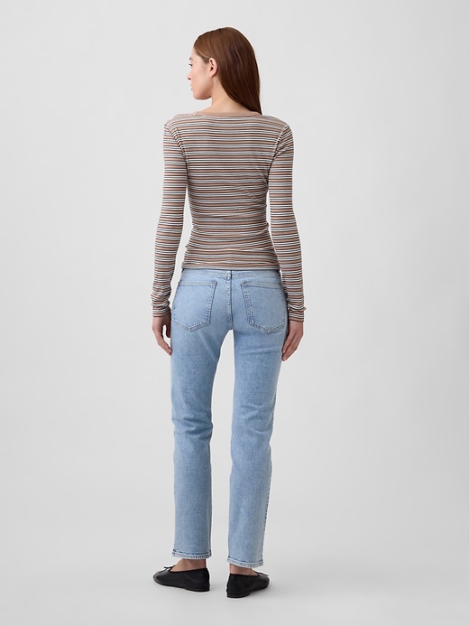 Image number 4 showing, Mid Rise '90s Slim Straight Jeans