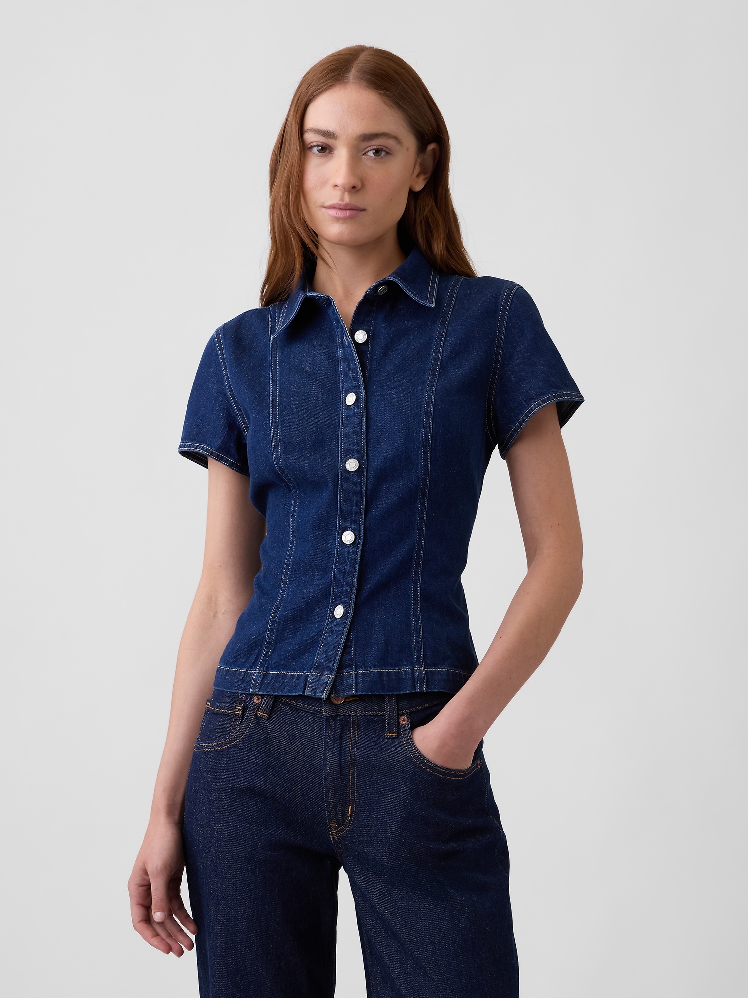 Fitted Denim Shirt