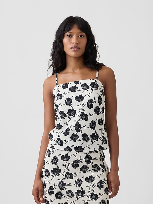 Linen-Blend Bias-Cut Top | Gap Factory