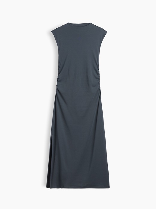 Image number 4 showing, Modern Ribbed Sleeveless Mockneck Midi Dress