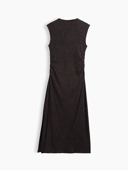 Image number 4 showing, Modern Ribbed Sleeveless Mockneck Midi Dress