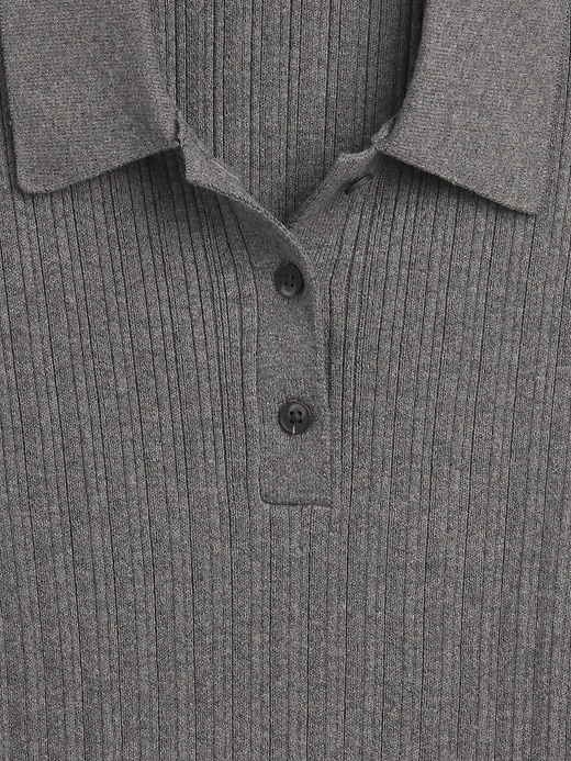 Image number 4 showing, Ribbed Sweater Polo Shirt