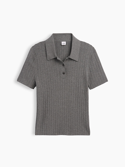 Image number 5 showing, Ribbed Sweater Polo Shirt