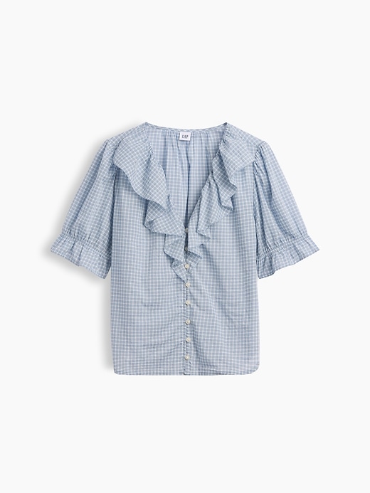 Image number 5 showing, Relaxed V-Neck Ruffle Top