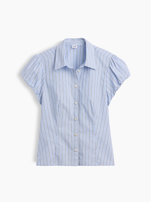 Image number 5 showing, Poplin Puff Sleeve Shirt