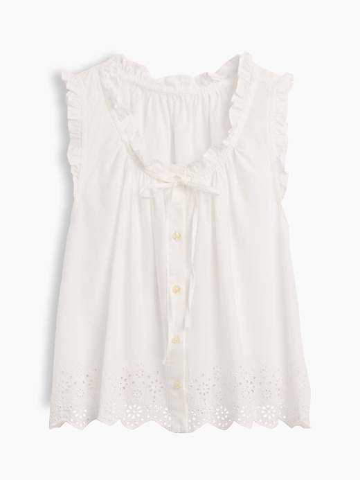 Image number 5 showing, Relaxed Sleeveless Button-Up Top