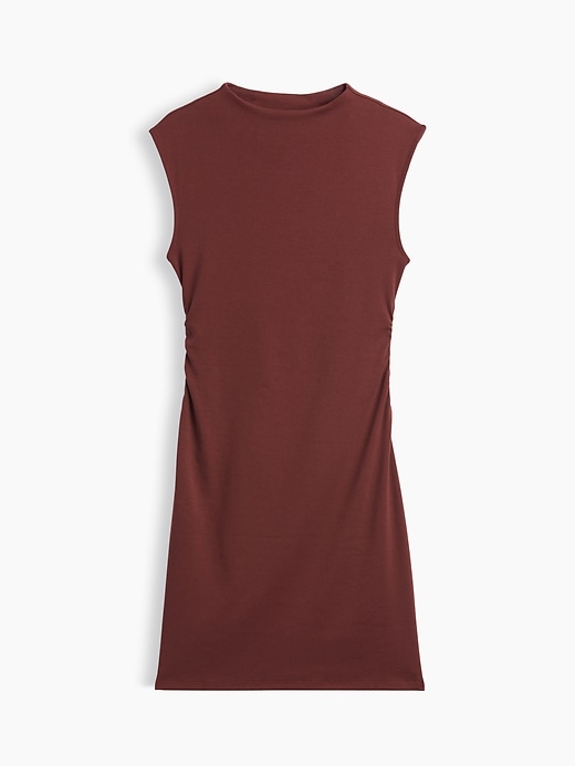 Image number 4 showing, Modern Ribbed Ruched Mini Dress